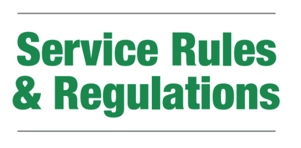 Service Rules & Regulations