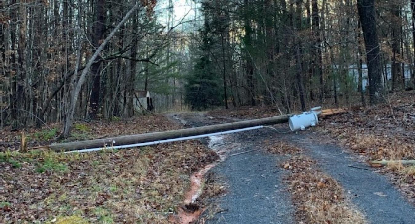 Broke Transformer Pole