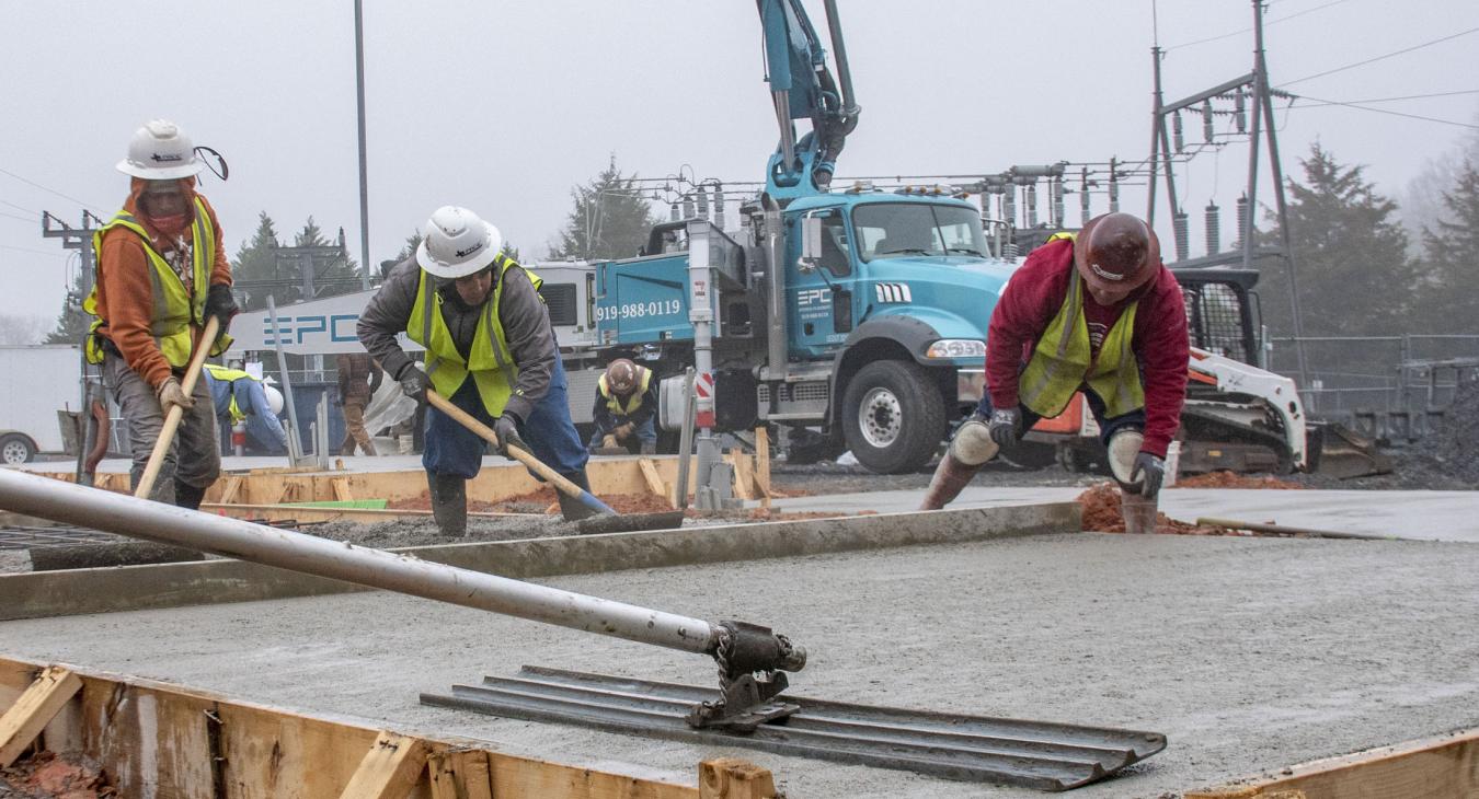 Five Points Battery Storage Project - Pouring Concrete